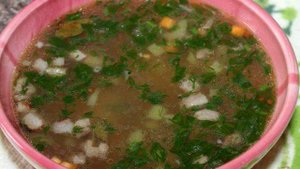 Суп с паутинкой и свининой