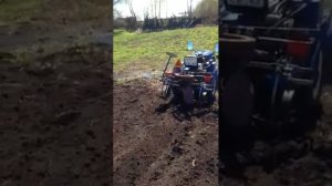 Посадка картофеля минитрактором . Скаут т12