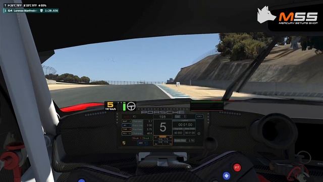 [MSS] Porsche 992 GT3R on Laguna Seca – iRacing 23S4 смотреть онлайн