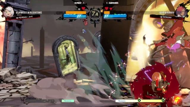 GGST | Jevil (Elphelt) VS NITRONY (Giovanna) | Guilty Gear Strive High level gameplay