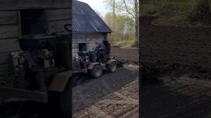 Батя конструктор, плуг первая пахота, минитрактор переломка