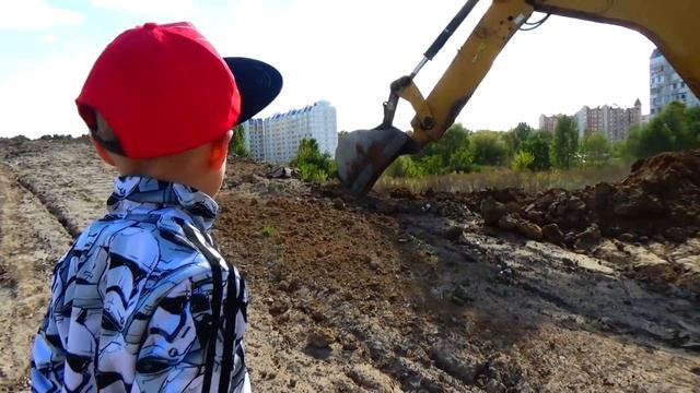 Машинки для мальчиков Трактор Экскаватор и Грузовик Машины Видео для детей Excavator for kids