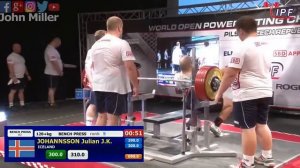 Julian J.K. Johannsson - 1060kg 3rd Place 120+kg - IPF World Open Powerlifting Championship 2017