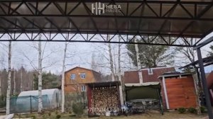 Примыкающий навес для дачи с крышей из поликарбоната