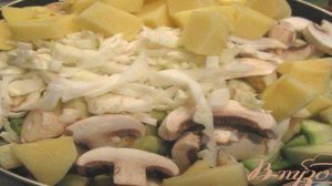 Овощное рагу  в сливочном соусе