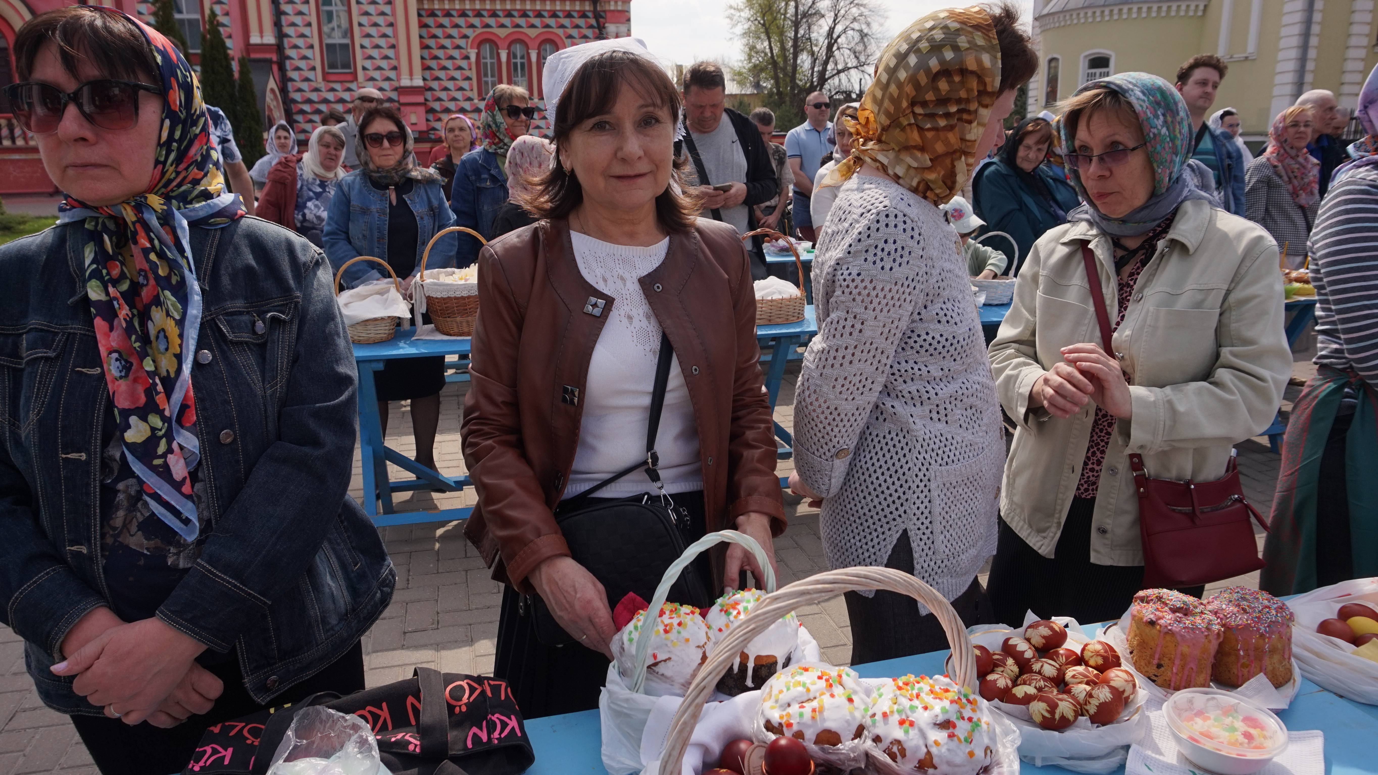 Освящение пасхальной снеди. Вознесенский женский монастырь