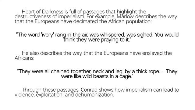 Theme of Imperialism in Heart of Darkness: A Detailed Analysis with Textual References Hindi Urdu