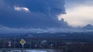 Вулкан Ключевская сопка, извержение 1 ноября 2023 года