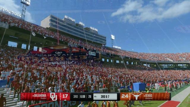 Oklahoma vs Texas | College Football 25 | Full Game PS5 Simulation смотреть онлайн