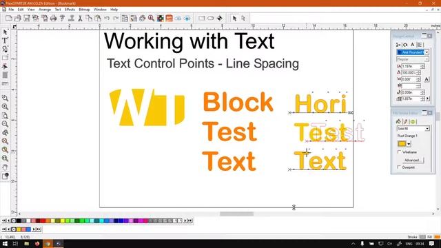 SAi FlexiSTARTER 19 Line Spacing with Control Points (Part 12) the Text Tool Video Mini-Series