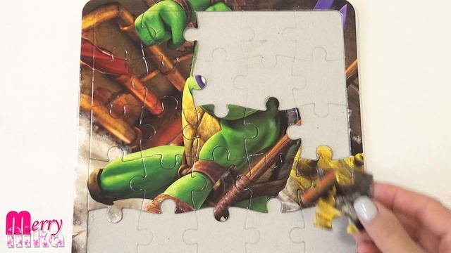 Черепашка-ниндзя Донателло - собираем пазл для детей "TMNT" | Merry Nika смотреть онлайн