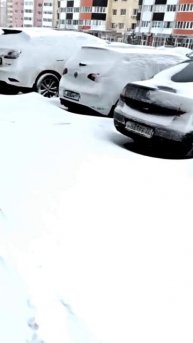 Новосибирск неожиданно замело в апреле