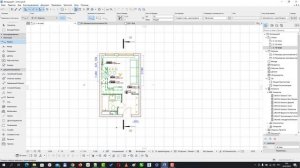 Как указать размеры расстановки электрики в интерьере на плане и в разрезе в Архикад