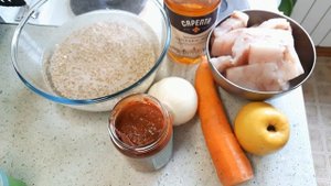 Гречневая каша с рыбой. Buckwheat porridge with fish