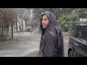 Как начинался снегопад в Сочи на День всех влюбленных / Chileno en primera gran nevada en Rusia