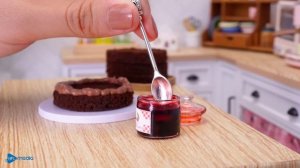 Delicious Miniature Black Forest Cake Decorating#2 - Mini Cherry Chocolate Cake Recipe | Mini Baker