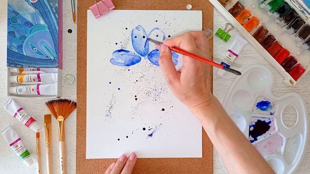 Рисуем ПРОСТОЙ акварельный  БОТАНИЧЕСКИЙ скетч🌿 #скетчинг #рисованиедляначинающих #акварель