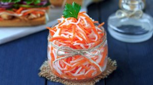 🥕 Идеальная маринованная морковь с дайконом за 15 минут - быстрая и вкусная вьетнамская закуска