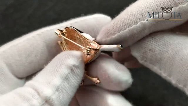 Брошь - синичка на веточке - мини обзор смотреть онлайн