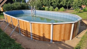 Большой каркасный бассейн 10х5.5х1.35 Эсприт-Биг + Тепловой насос + Станция Акон - сборка под ключ