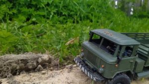 RC ГАЗ-66 против Урала 4320 на песке. WPL B24KM & WPL B36KM scale offroad action