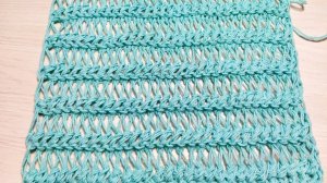 Ажурный узор спицами (сетка).