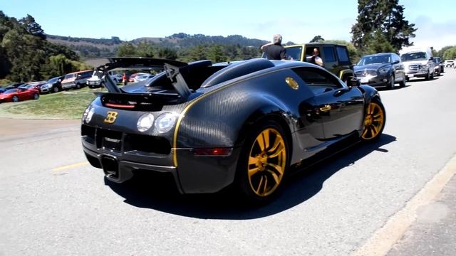 Gold/Carbon Fiber Mansory Bugatti Veyron at Monterey Car Week! смотреть онлайн