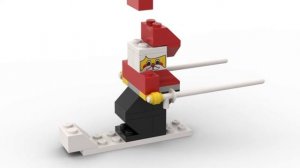 LEGO. Как построить Санту на лыжах на рождество из лего. Полибег 1128 #lego #tutorial #bricklady