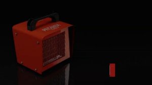 Тепловая электрическая пушка Ресанта ТЭПК 2 в работе