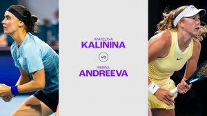 19.04.24. Ангелина Калинина - Мирра Андреева. WTA Rouen. Anhelina Kalinina - Mirra Andreeva