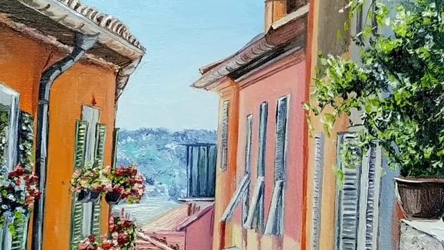 Картина по поръчка - пейзаж от Италия | Архитектурен пейзаж