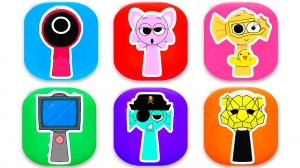 Sprunki cubes | GUESS which Sprunki character will come out of the cubes. Pt.11 |  Mr. TV vs VIP