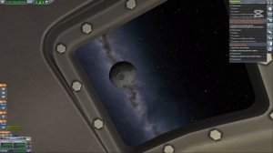 Пролетая рядом с Муной(Луной) в KSP. Очень красиво. Видно млечный путь