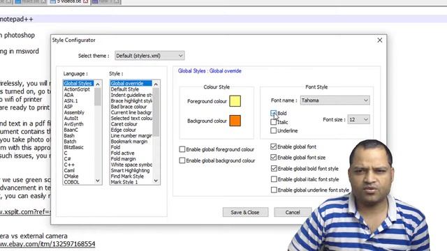 How to change font size, font style in notepad plus plus | bold italic font in notepad plus plus
