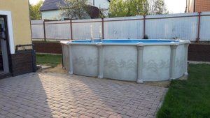 Бассейн с Теплообменником и Станцией Акон на Трубах. Установка каркасного бассейна с подогревом воды