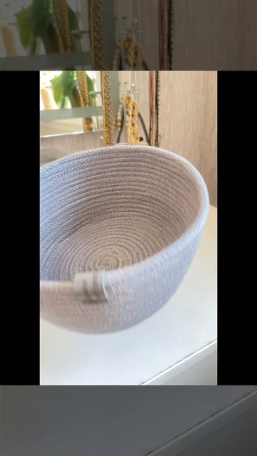 Корзина из ХЛОПКОВОГО ШНУРА #джут #корзина #корзинаизшнура