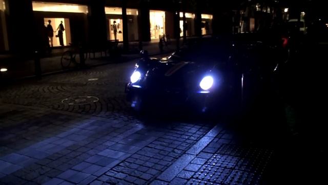 supercar blue chrome CLK GTR & black chrome Ferrari F430 16M crazy sound!! смотреть онлайн