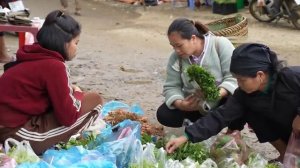 Ly Thi Who Is About To Give Birth Goes To Harvest Squash Flowers - Gardening, vegetables.Ly Thi Ca.
