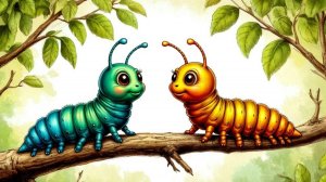 "Две гусеницы разговаривают" Д. Жученко. Рисуем музыку