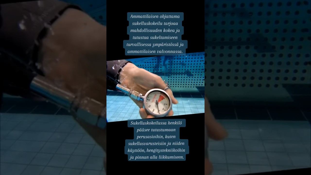 Sukelluskokeilu on mainio tapa aloittaa tutustuminen sukellukseen turvallisessa ympäristössä.