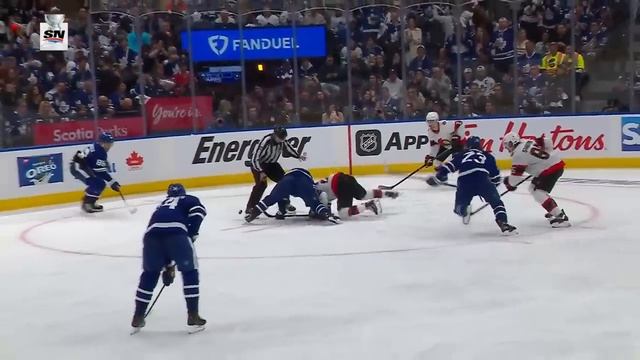 William Nylander Wires It Past Linus Ullmark On Two-Man Advantage