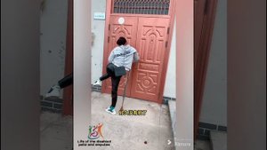 polio women life short leg Walking with crutches #disability #polio