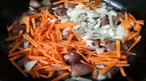 Плов с куриными сердечками