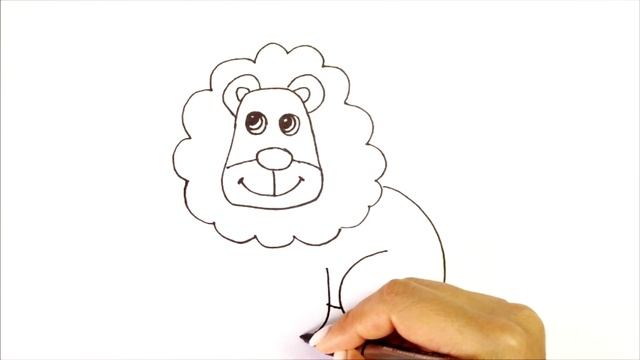 How to draw a lion for kids | Como desenhar um leão para crianças | Сурет салу арыстан смотреть онлайн