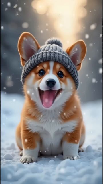 Cute corgi in winter forest #cat #cute #cutecat #apt #aptapt смотреть онлайн