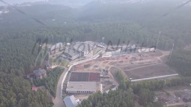 D-Cinelike. Russia, Krasnoyarsk. BIATHLON ACADEMY MULTIFUNCTIONAL COMPLEX, Aerial View