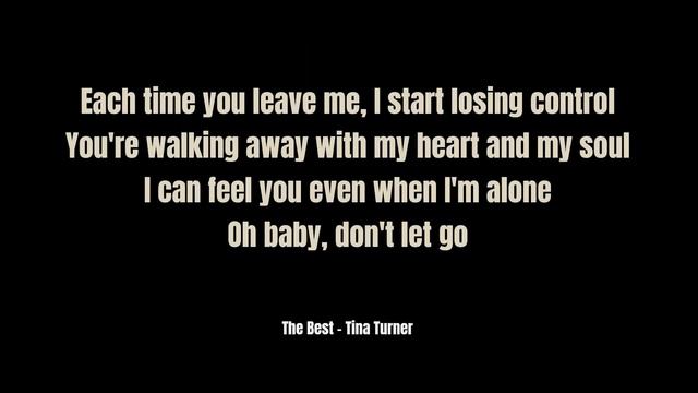 The Best - Tina Turner (Lyrics) смотреть онлайн