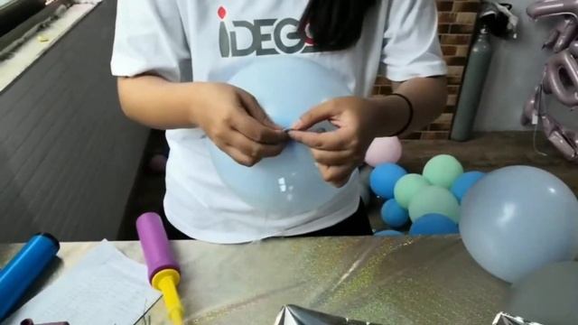 DIY PARTY MACAROON BLUE BALLOONS ARCH GARLAND KIT