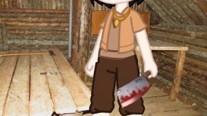 а в землянке людоед