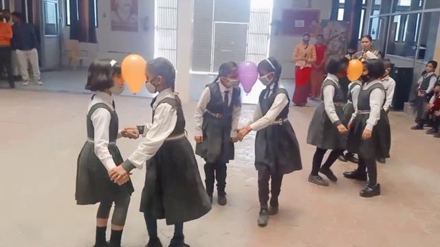 # School Event # Girls balloons balancing race # children's day